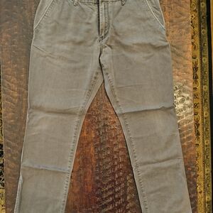 Gap Men's Casual Gray Pants Lived In Tapered Khakis 33x30